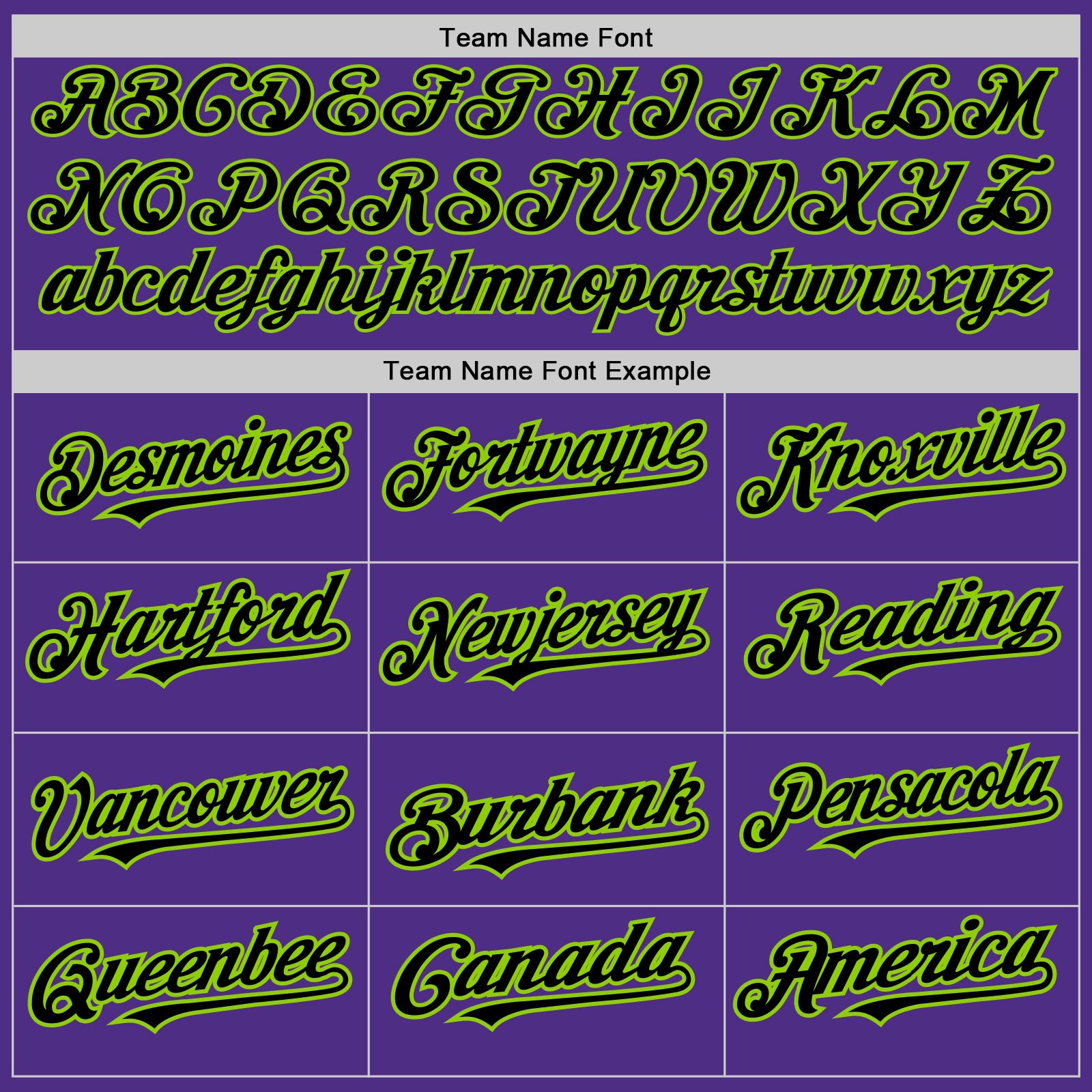 Custom Purple Black Pinstripe Neon Green Two-Button Unisex Softball Jersey